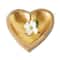 Hello Honey® 8" Mango Wood Heart Tray with Gold Leaf Interior